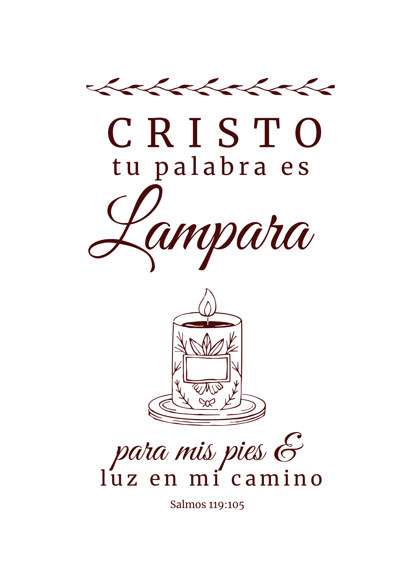 Lampara a mis pies - Cuadro Decorativo 16"x20"