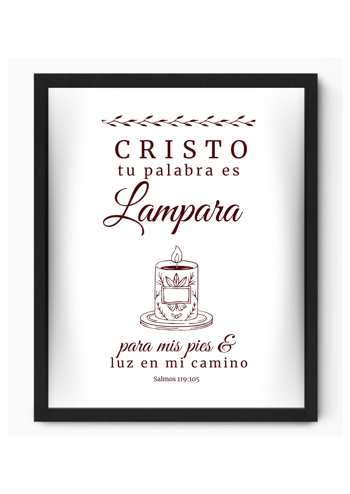 Lampara a mis pies - Cuadro Decorativo 11.7"x16.5"