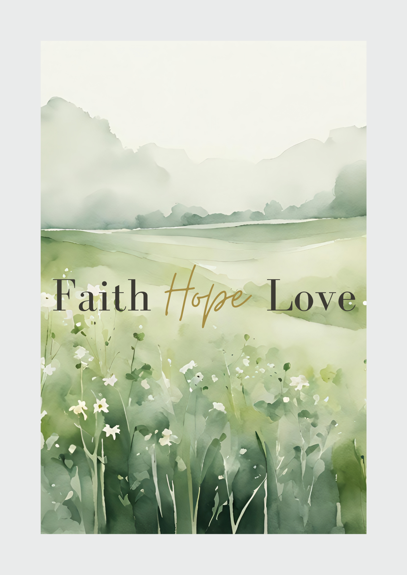 Faith Hope Love - Cuadro Decorativo 11.7"x16.5"