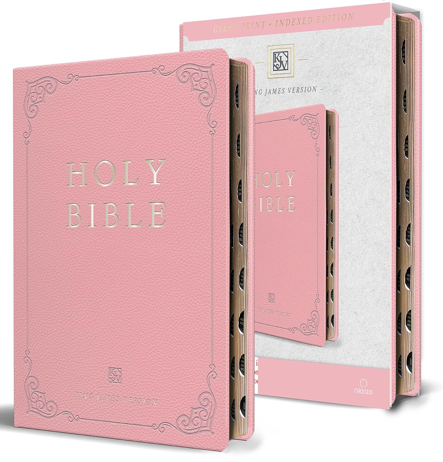 Bible KJV letra gigante rosa