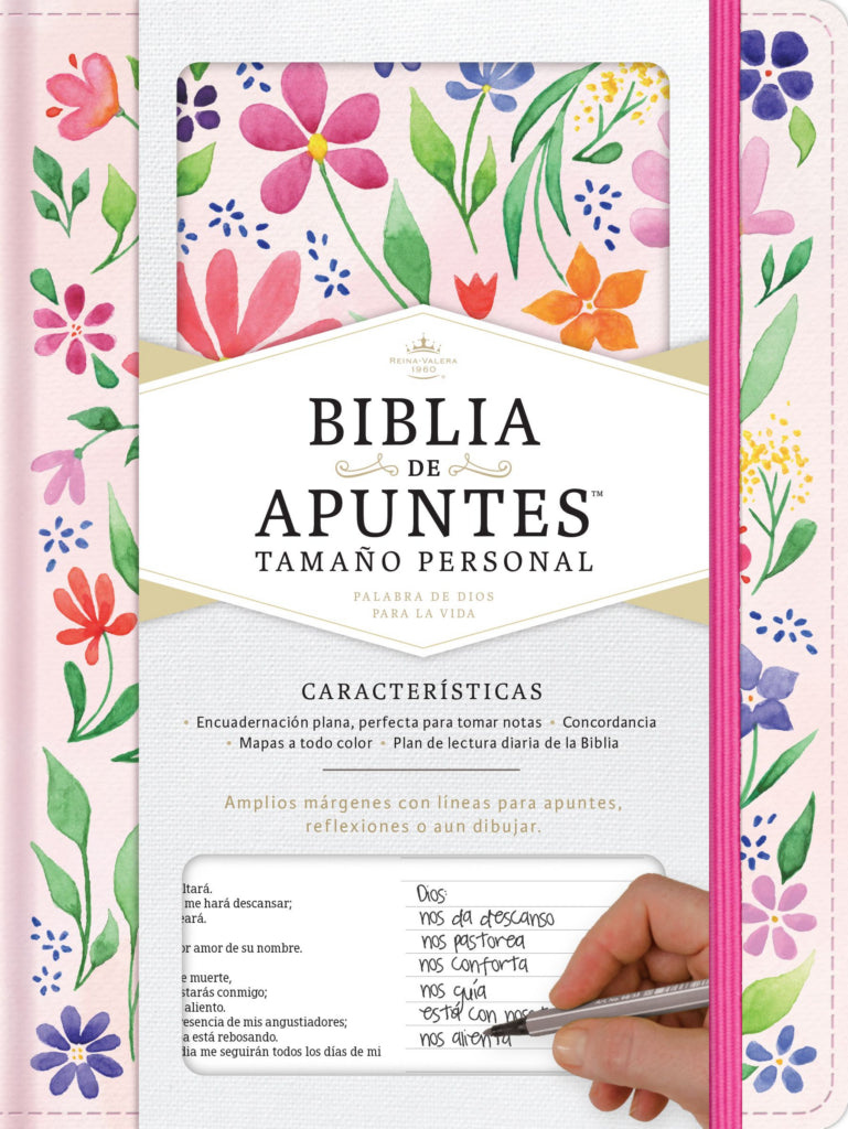 Biblia RVR1960 Apuntes tamaño personal floreada